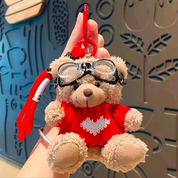 Handbags - 4" Super Plush Teddy Bear Charm Keychain